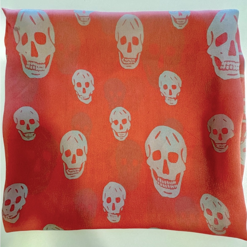 Alexander McQueen Pink & Soft Grey Silk Scarf/Shawl